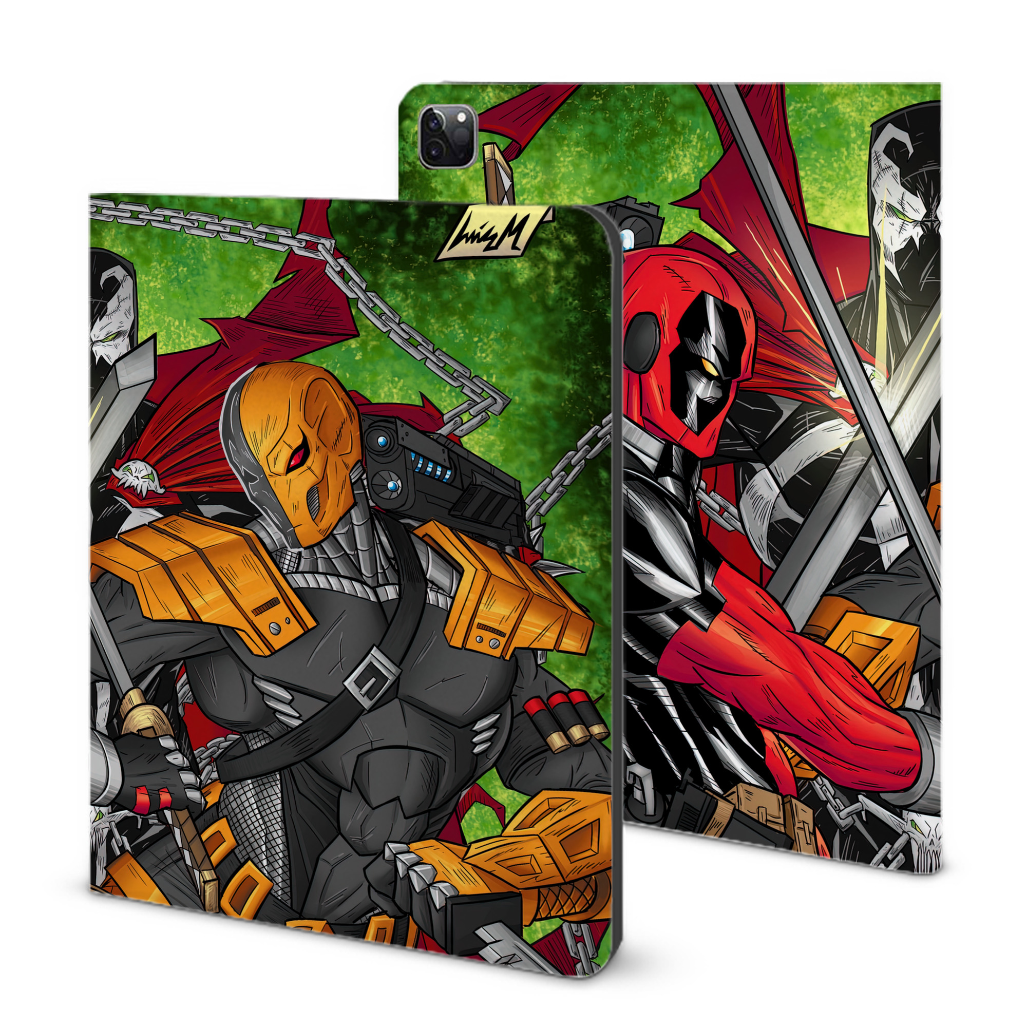 （画像用） Deadpool デッドプール IPad ケース ブック型 PUレザー TPU 耐衝撃 軽量 薄型 ペン収納なし 全面保護 IPad 各モデル対応